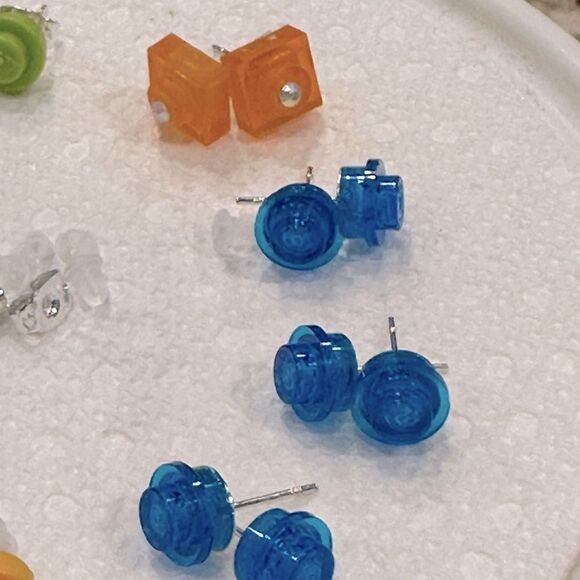 Lego earrings you choose , repurpose, upcycled buildable add listing to bundle - Picture 10 of 14